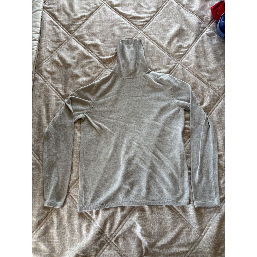 Ann Taylor: Lightweight Turtleneck Sweater Beige Women's Size Medium - Like New